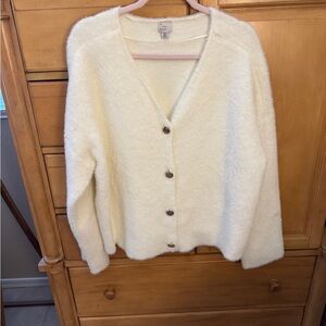 A New Day Cozy Cream Button-Up Sweater